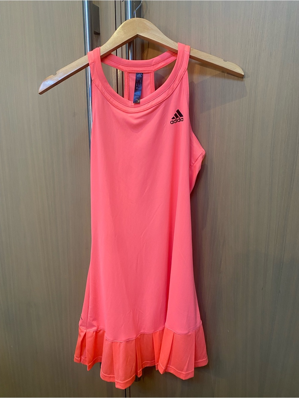 Adidas Bright Coral Pink Sleeveless Tennis Dress Size M